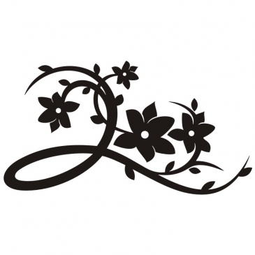 Wandtattoo Blumenranke