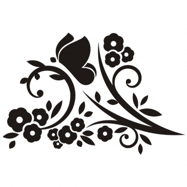 Wandtattoo Liegende Blume