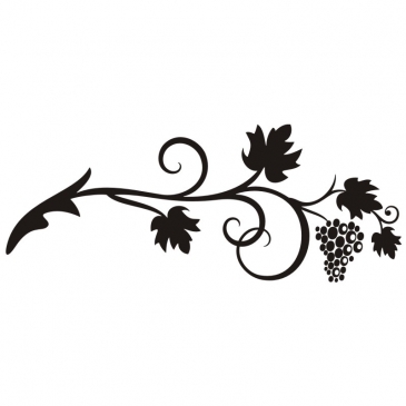 Wandtattoo Traube & Rebe