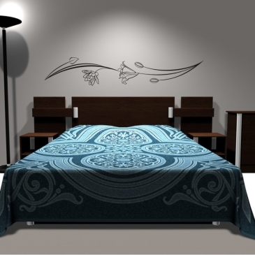 Wandtattoo Dahlien und Lilien