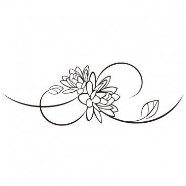 Wandtattoo Zwei Lotusblten