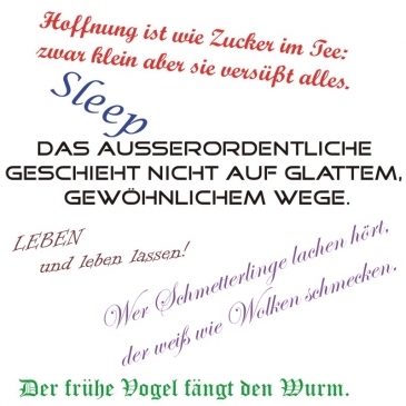 Eigene Zitate & Worte als Wandtattoo 120cm