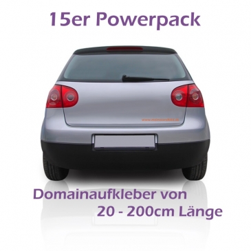 individuelle Domainaufkleber 15er Powerpack