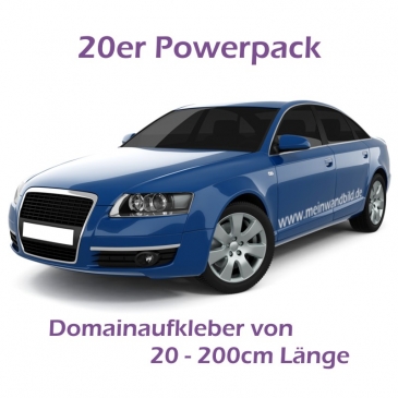individuelle Domainaufkleber 20er Powerpack