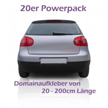 individuelle Domainaufkleber 20er Powerpack
